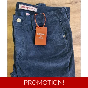 SUPERDYRY Blue Denim Trousers Button-Fly 30W L31