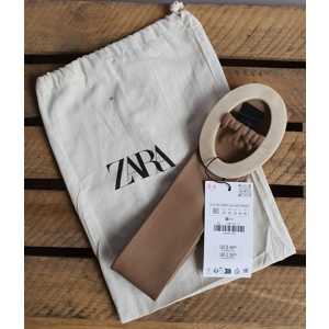 ZARA Tan Leather Belt with Dust Bag - Brand New  RRP £35.99