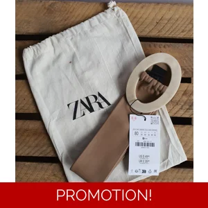 ZARA Tan Leather Belt with Dust Bag - Brand New  RRP £35.99