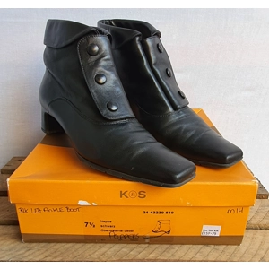 KENNEL UND SCHMENGER Black Popper and Zipped Ankle Boots  Size UK 7.5