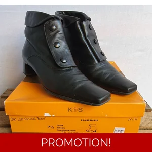KENNEL UND SCHMENGER Black Popper and Zipped Ankle Boots  Size UK 7.5