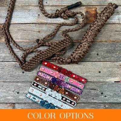 Brown Mule Tape Rose Halter