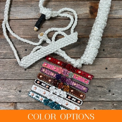 White Muletape Rose Halter