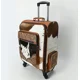 Hand Tooled leather & Cowhide travel case