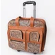 Hand Tooled Floral Design Leather Travel tote