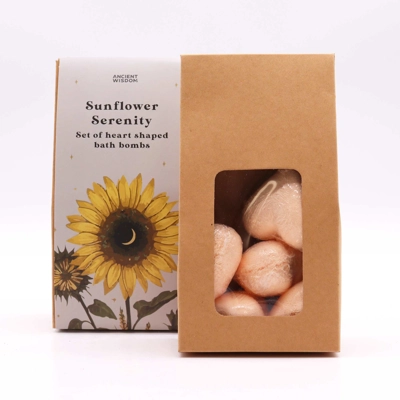 Sunflower Serenity Bath Heart Gift Set Sunflower Serenity Bath Heart Gift Set
