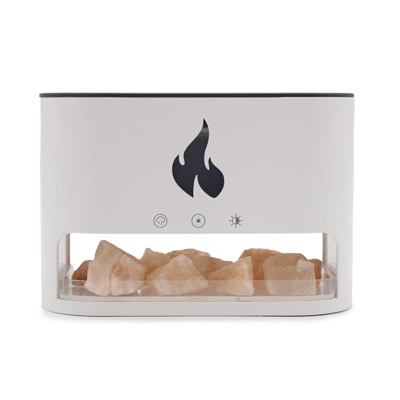 White Blaze Aroma Diffuser - Himalayan Salt Chamber - USB-C - Flame Effect (Salt included) White Blaze Aroma Diffuser - Himalayan Salt Chamber - USB-C - Flame Effect (Salt included)