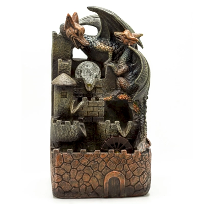 Tabletop Water Feature - 35cm - Dragons, Crystal Ball & Wa.. Tabletop Water Feature - 35cm - Dragons, Crystal Ball & Wa..