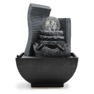 Tabletop Water Feature - 18cm - Cascading Rock Formation Tabletop Water Feature - 18cm - Cascading Rock Formation