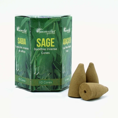 Pack of 10 Masala Backflow Incense - Sage Pack of 10 Masala Backflow Incense - Sage