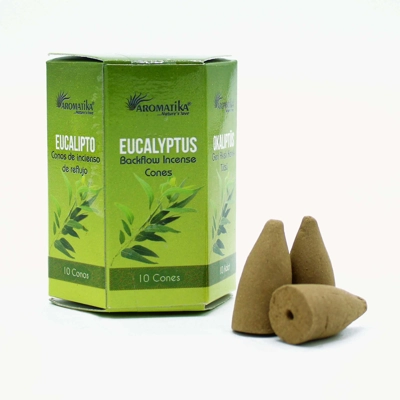 Pack of 10 Masala Backflow Incense - Eucalyptus Pack of 10 Masala Backflow Incense - Eucalyptus