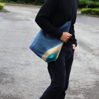 Soft Blend Shoulder Tote - Denim Blue Soft Blend Shoulder Tote - Denim Blue