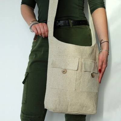 Natural Tones Two Pocket Bags - Natural - Large Natural Tones Two Pocket Bags - Natural - Large