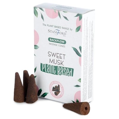 Plant Based Backflow Incense Cones - Sweet Musk Plant Based Backflow Incense Cones - Sweet Musk
