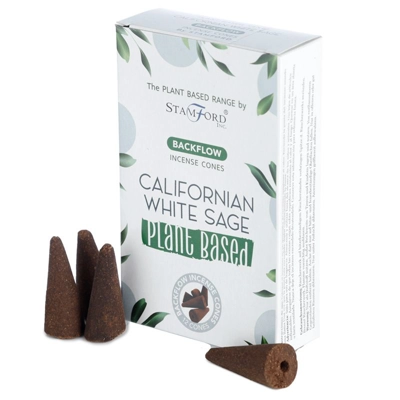 Plant Based Backflow Incense Cones - Californian White Sage Plant Based Backflow Incense Cones - Californian White Sage