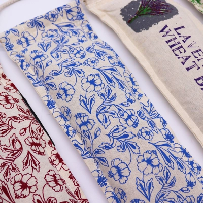Natural Cotton Wheat Bags - Blue Natural Cotton Wheat Bags - Blue
