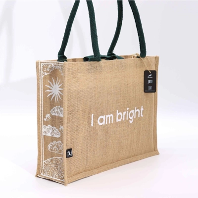Hop Hare Jute Big Bag - I am Bright Hop Hare Jute Big Bag - I am Bright
