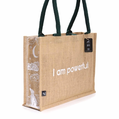 Hop Hare Jute Big Bag - I am Powerful Hop Hare Jute Big Bag - I am Powerful