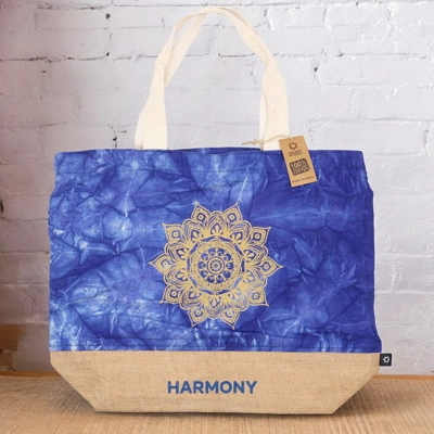 All Natural Bag - Blue Stonewash - Mandala - Harmony All Natural Bag - Blue Stonewash - Mandala - Harmony