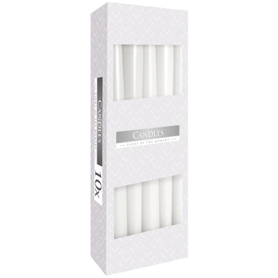 10x Taper Candle - White 10x Taper Candle - White