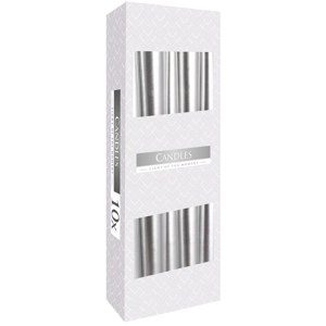 10x Taper Candle - Silver Me..