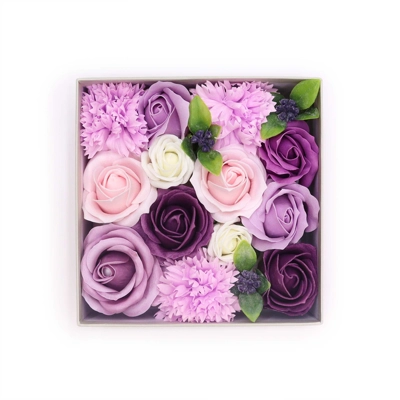 Square Box - Lavender Rose & Carnation Square Box - Lavender Rose & Carnation