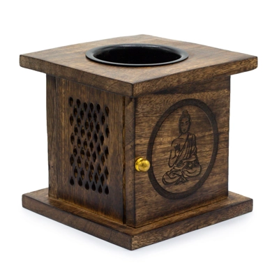 Large Mango Box Burner - Buddha Large Mango Box Burner - Buddha