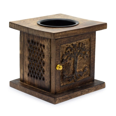 Large Mango Box Burner - Tree of life Large Mango Box Burner - Tree of life