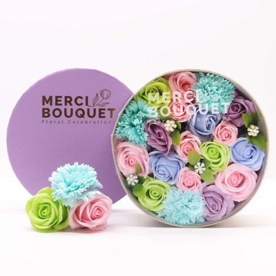 Round Box - Baby Blessings - Blues Round Box - Baby Blessings - Blues