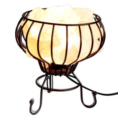 Low Salt Rock Brazier, White Salt Chunks, Cable & Bulb Low Salt Rock Brazier, White Salt Chunks, Cable & Bulb