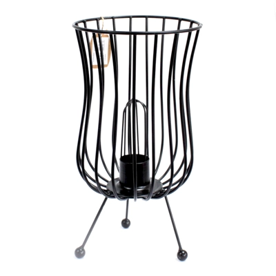 Tall Industrial Iron Lamp, Cable and Bulb Tall Industrial Iron Lamp, Cable and Bulb