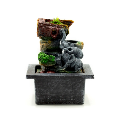 Tabletop Water Feature - 20cm - Elephant in Love Tabletop Water Feature - 20cm - Elephant in Love