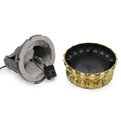 Tabletop Water Feature - 30cm - Golden Buddha & Pouring Pots