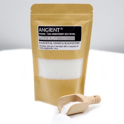 Aromatherapy Bath Potion in Kraft Bag 350g - Colds & Flu Aromatherapy Bath Potion in Kraft Bag 350g - Colds & Flu
