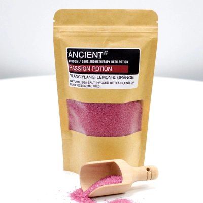 Aromatherapy Bath Potion in Kraft Bag 350g - Passion Aromatherapy Bath Potion in Kraft Bag 350g - Passion