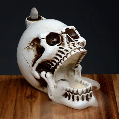 Skull with Open Mouth Backflow Incense Burner Skull with Open Mouth Backflow Incense Burner