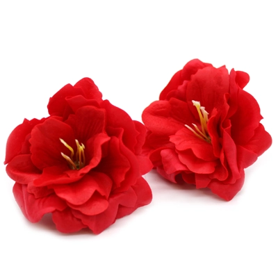 10x Craft Soap Flower - Small Peony - Red