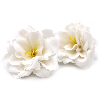 10x Craft Soap Flower - Small Peony - White 10x Craft Soap Flower - Small Peony - White