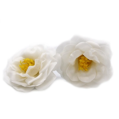 10x Craft Soap Flower - Camellia - White