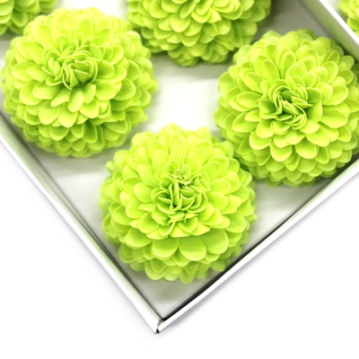 10x Craft Soap Flower - Small Chrysanthemum - Light Green