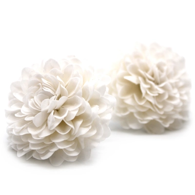 10x Craft Soap Flower - Small Chrysanthemum - White