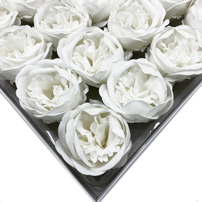 10x Craft Soap Flower - Ext Large Peony - White 10x Craft Soap Flower - Ext Large Peony - White
