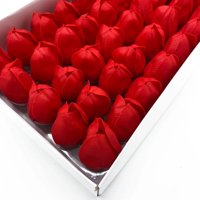 10x Craft Soap Flower - Med Tulip - Red 10x Craft Soap Flower - Med Tulip - Red