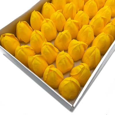10x Craft Soap Flower - Med Tulip - Yellow 10x Craft Soap Flower - Med Tulip - Yellow