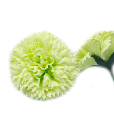 10x Craft Soap Flowers - Carnations - Lime 10x Craft Soap Flowers - Carnations - Lime
