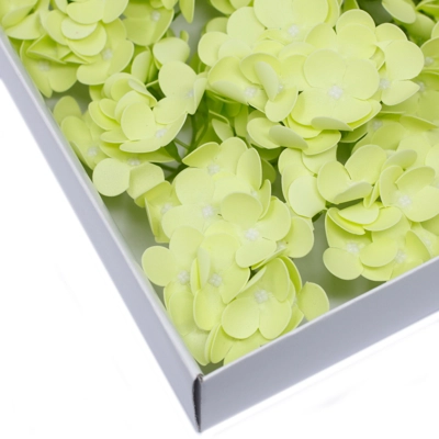10x Craft Soap Flowers - Hyacinth Bean - Spring Green