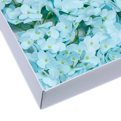 10x Craft Soap Flowers - Hyacinth Bean - Baby Blue 10x Craft Soap Flowers - Hyacinth Bean - Baby Blue
