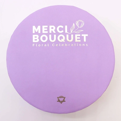 Round Box - Lavender Rose & Carnation