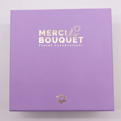 Square Box - Lavender Rose & Carnation Square Box - Lavender Rose & Carnation