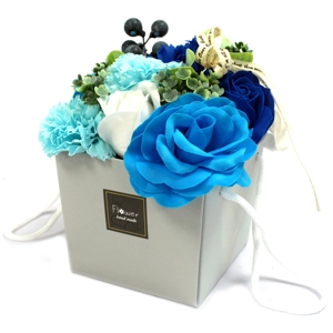 Soap Flower Bouquet - Blue W..